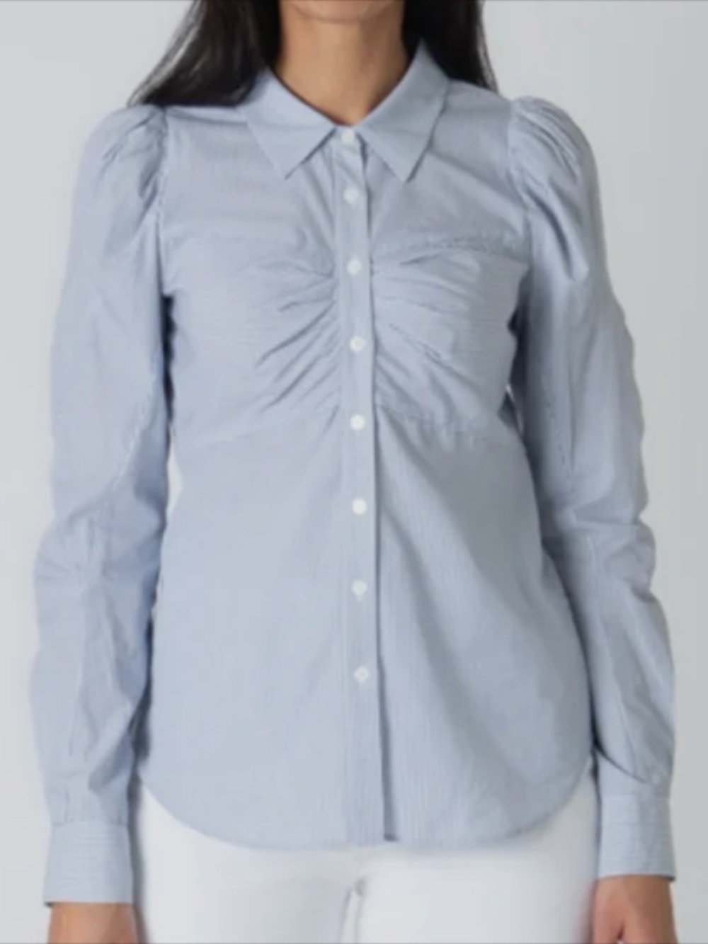 Veronica Beard Size 10 Blue White Stripe Candice Button Down Shirt